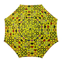 Heart Circle Star Seamless Pattern Golf Umbrellas