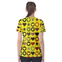 Heart Circle Star Seamless Pattern Women s Cotton Tee View2