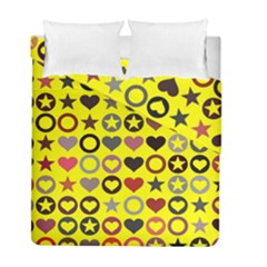 Heart Circle Star Seamless Pattern Duvet Cover Double Side (full/ Double Size)