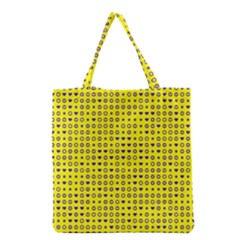 Heart Circle Star Seamless Pattern Grocery Tote Bag by Amaryn4rt