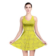 Heart Circle Star Seamless Pattern Reversible Skater Dress by Amaryn4rt