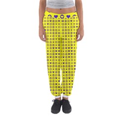 Heart Circle Star Seamless Pattern Women s Jogger Sweatpants