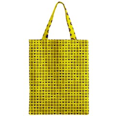 Heart Circle Star Seamless Pattern Zipper Classic Tote Bag by Amaryn4rt