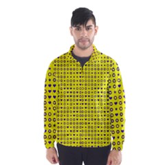 Heart Circle Star Seamless Pattern Wind Breaker (men)