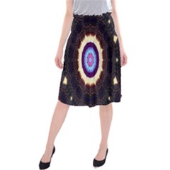 Mandala Art Design Pattern Ornament Flower Floral Midi Beach Skirt