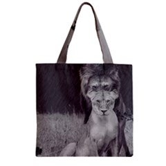 King And Queen Of The Jungle Design  Zipper Grocery Tote Bag by FrontlineS