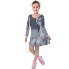 King And Queen Of The Jungle Design  Kids  Long Sleeve Velvet Dress by FrontlineS