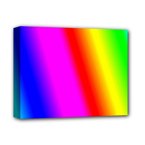 Multi Color Rainbow Background Deluxe Canvas 14  X 11 