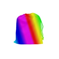 Multi Color Rainbow Background Drawstring Pouches (medium) 