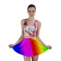 Multi Color Rainbow Background Mini Skirt View1