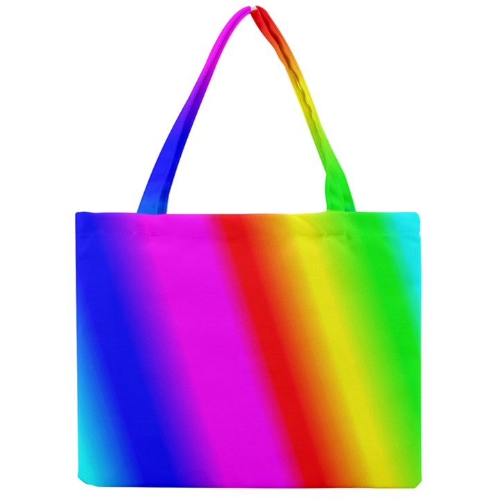 Multi Color Rainbow Background Mini Tote Bag