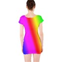 Multi Color Rainbow Background Short Sleeve Bodycon Dress View2