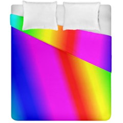 Multi Color Rainbow Background Duvet Cover Double Side (california King Size)