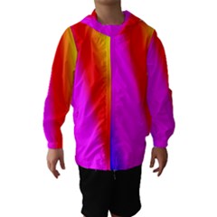 Multi Color Rainbow Background Hooded Wind Breaker (kids)