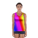 Multi Color Rainbow Background Women s Sport Tank Top  View1