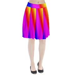 Multi Color Rainbow Background Pleated Skirt by Amaryn4rt