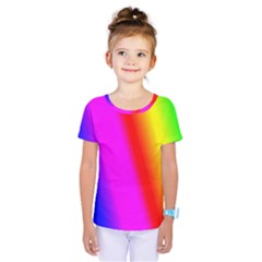 Multi Color Rainbow Background Kids  One Piece Tee