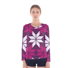 Pattern Background Texture Aztec Women s Long Sleeve Tee