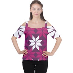 Pattern Background Texture Aztec Women s Cutout Shoulder Tee