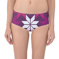 Pattern Background Texture Aztec Mid-waist Bikini Bottoms