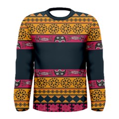 Pattern Ornaments Africa Safari Summer Graphic Men s Long Sleeve Tee