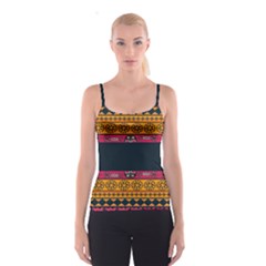 Pattern Ornaments Africa Safari Summer Graphic Spaghetti Strap Top by Amaryn4rt