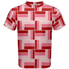 Pink Red Burgundy Pattern Stripes Men s Cotton Tee