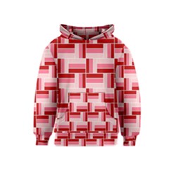 Pink Red Burgundy Pattern Stripes Kids  Pullover Hoodie