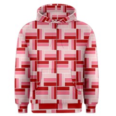 Pink Red Burgundy Pattern Stripes Men s Zipper Hoodie