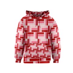 Pink Red Burgundy Pattern Stripes Kids  Zipper Hoodie