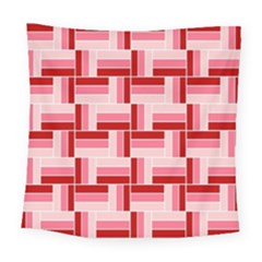 Pink Red Burgundy Pattern Stripes Square Tapestry (large) by Amaryn4rt