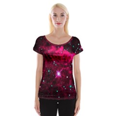 Pistol Star And Nebula Women s Cap Sleeve Top