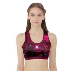 Pistol Star And Nebula Sports Bra With Border