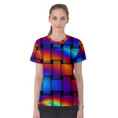 Rainbow Weaving Pattern Women s Cotton Tee