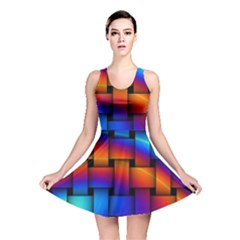 Rainbow Weaving Pattern Reversible Skater Dress