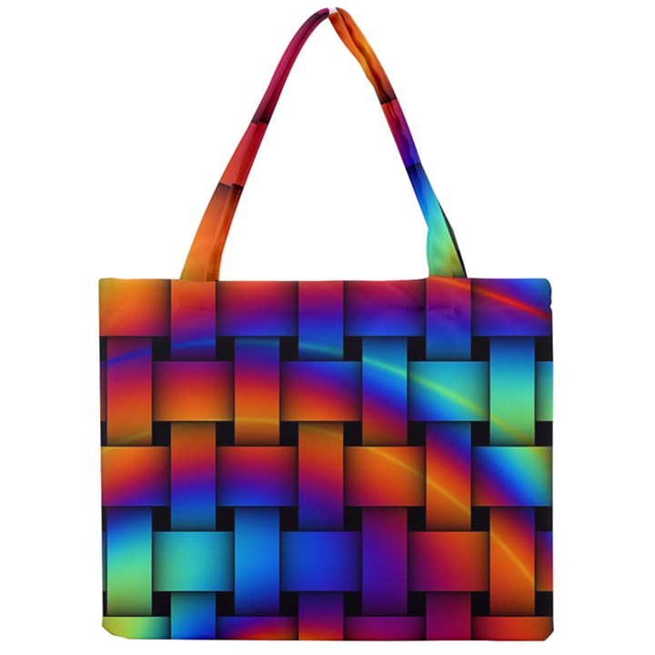 Rainbow Weaving Pattern Mini Tote Bag