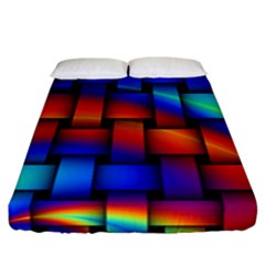 Rainbow Weaving Pattern Fitted Sheet (california King Size)