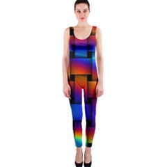 Rainbow Weaving Pattern Onepiece Catsuit