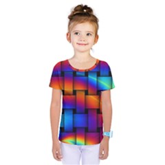 Rainbow Weaving Pattern Kids  One Piece Tee