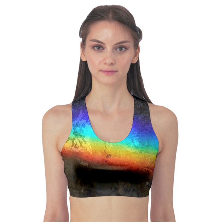 Rainbow Color Prism Colors Sports Bra