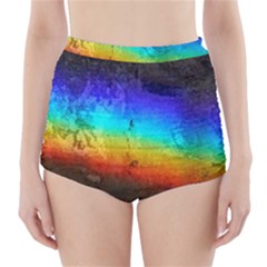 Rainbow Color Prism Colors High-waisted Bikini Bottoms by Amaryn4rt