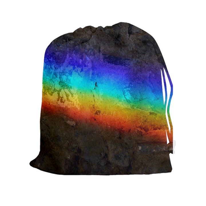 Rainbow Color Prism Colors Drawstring Pouches (XXL)