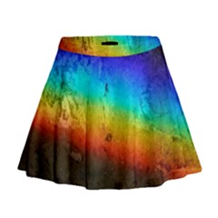 Rainbow Color Prism Colors Mini Flare Skirt