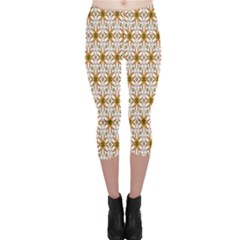 Seamless Wallpaper Background Capri Leggings 