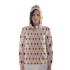 Seamless Wallpaper Background Hooded Wind Breaker (women)