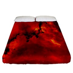 Star Clusters Rosette Nebula Star Fitted Sheet (queen Size) by Amaryn4rt