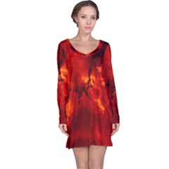 Star Clusters Rosette Nebula Star Long Sleeve Nightdress by Amaryn4rt