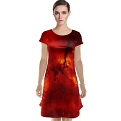 Star Clusters Rosette Nebula Star Cap Sleeve Nightdress by Amaryn4rt