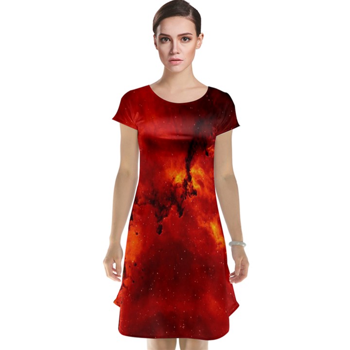 Star Clusters Rosette Nebula Star Cap Sleeve Nightdress