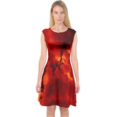 Star Clusters Rosette Nebula Star Capsleeve Midi Dress by Amaryn4rt